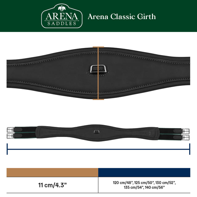 Arena Classic Girth measurement chart