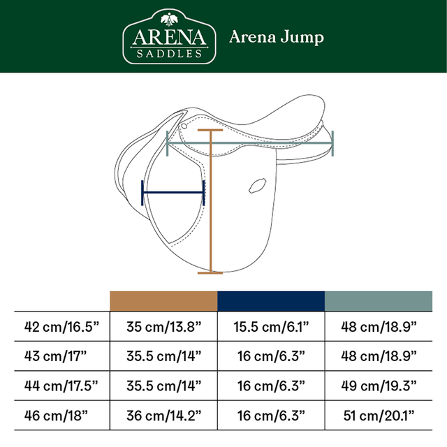Arena Jump measurement chart