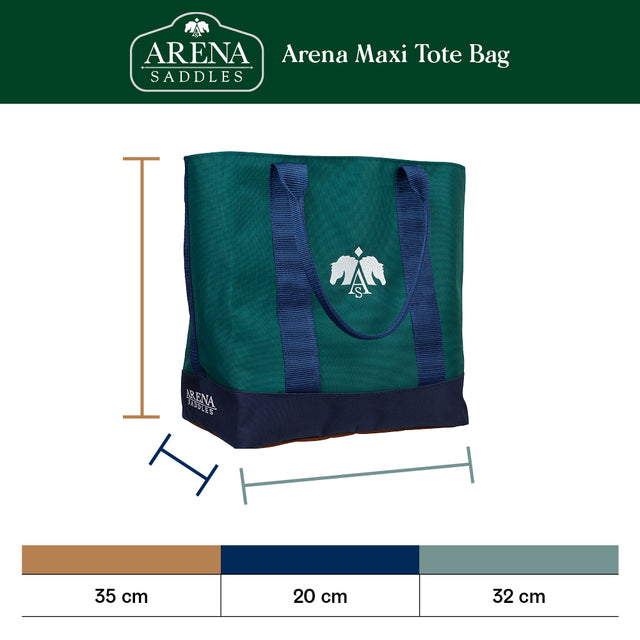 Arena Maxi Tote measurement chart