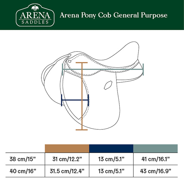 Arena Pony Cob General Purpose measurement chart