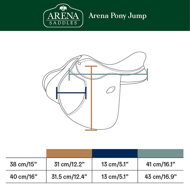Arena Pony Jump measurement chart