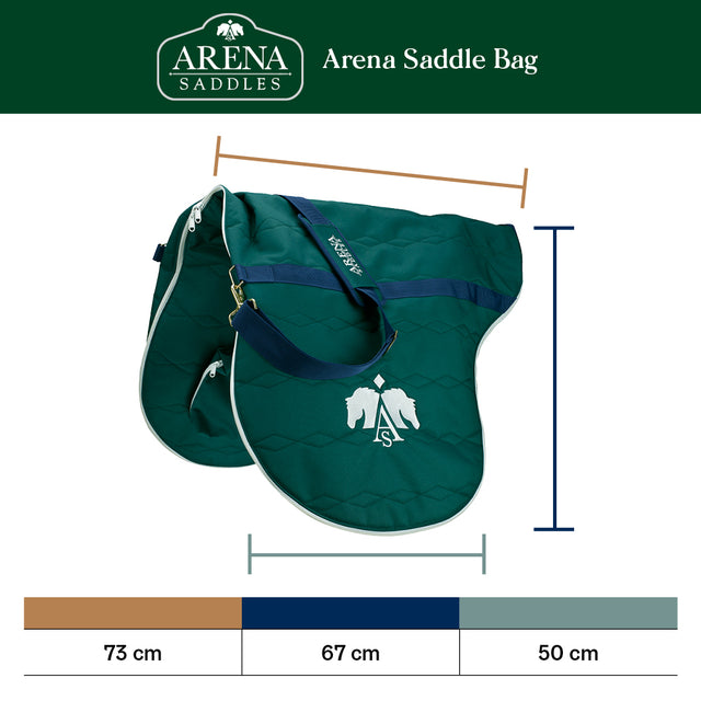 Arena Saddle Bag measurement chart